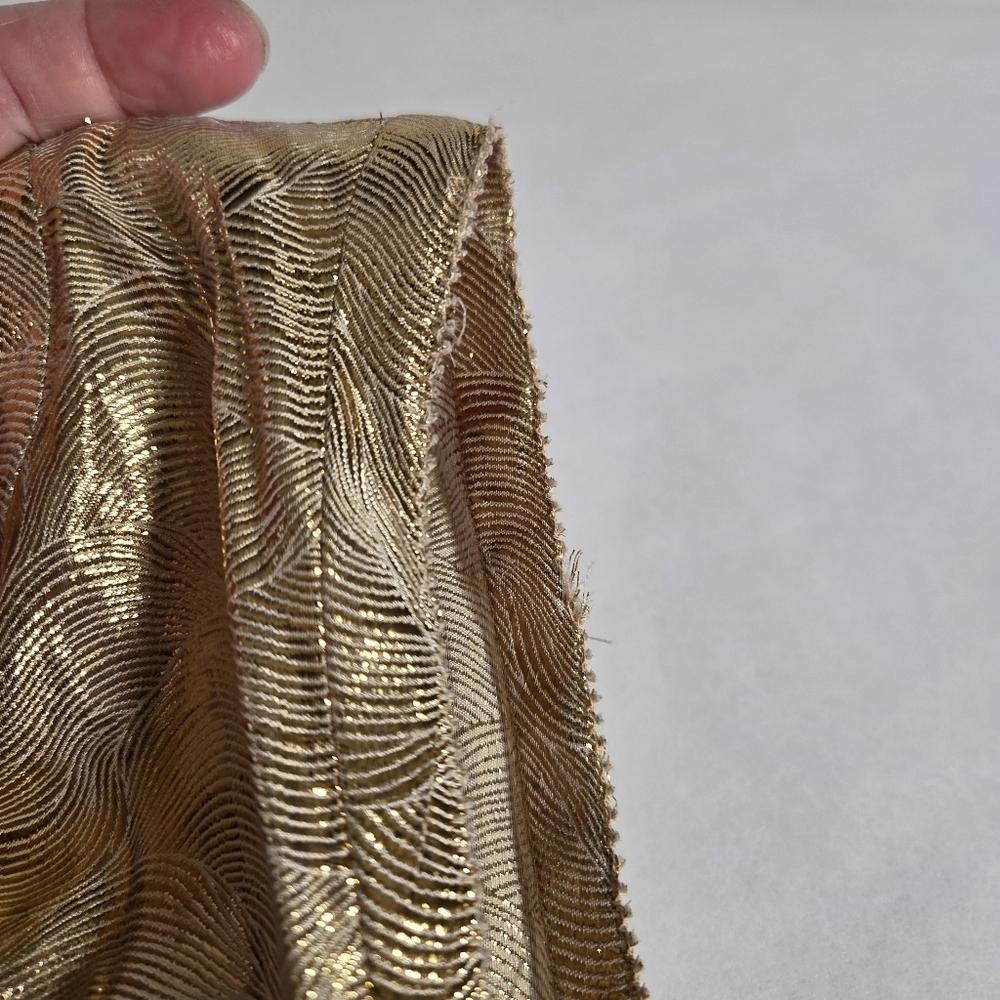 Tory Burch Trumpet Sleeveless Gold Ruffle Silk Blend Blouse Size 6 - Picture 14 of 16